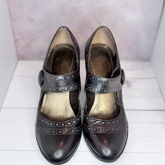 Franco Sarto Dark Brown Mary Jane Heels - Picture 1 of 5